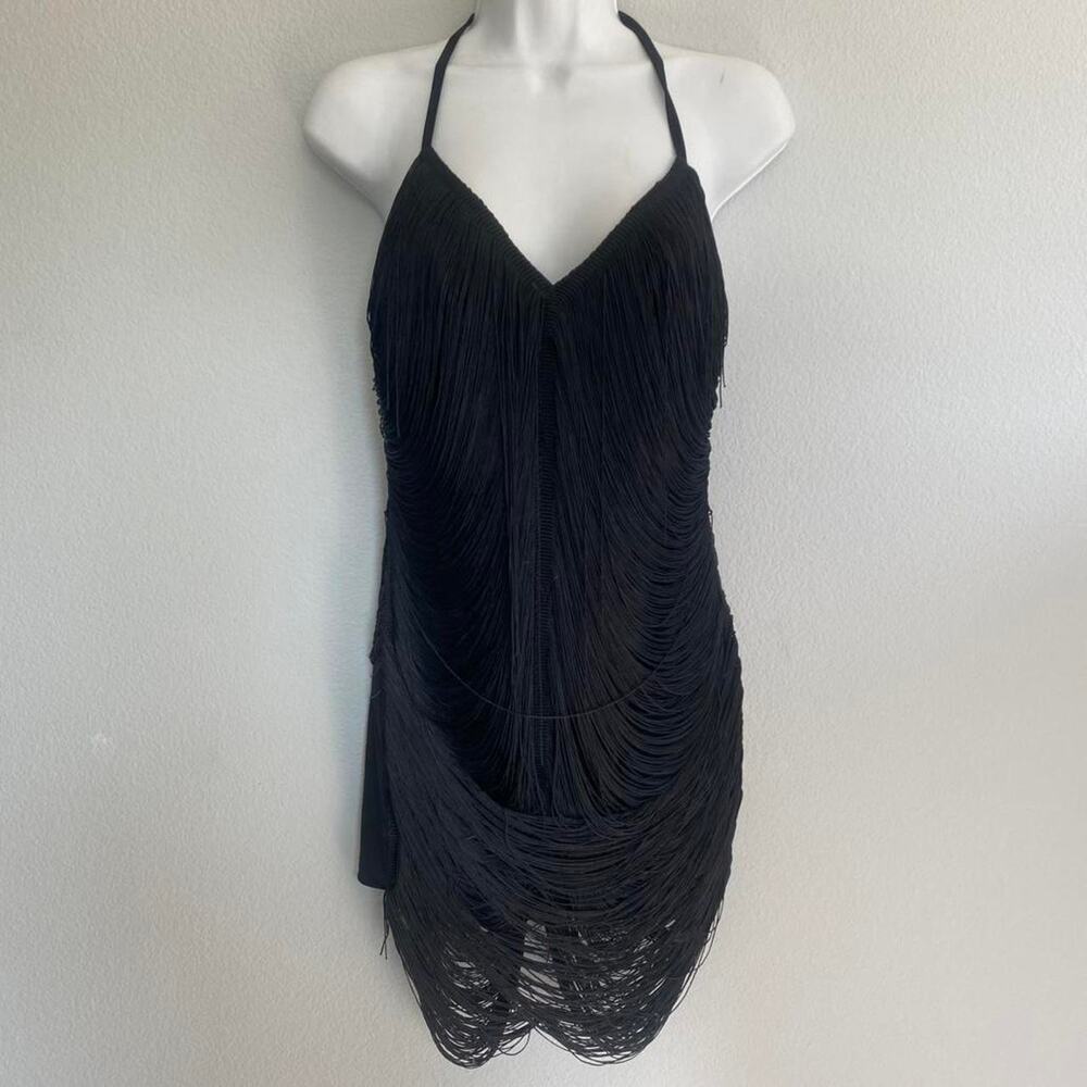 Azalea wang black fringe dress